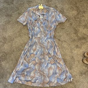 True vintage 1940s rayon dress